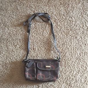 Brown, Purple and Red Rosetti Purse